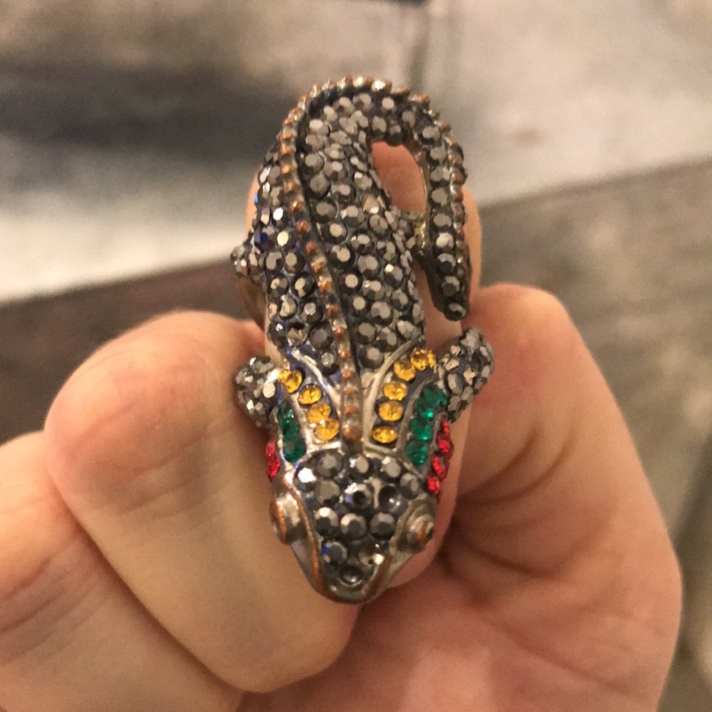 Rhinestone Lizard Ring. It’s Size 5 Ring. - image 2